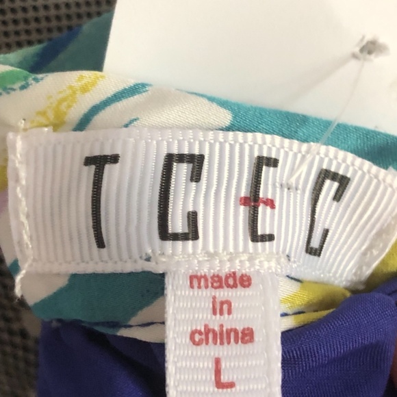 TCEC Blue Floral Tie Neck Dress (J) - Picture 8 of 8